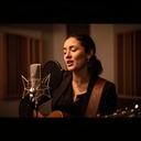 Ladislao Mantes interpretando una canción de flamenco fusión en el estudio